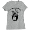 bucket list Ladies Fitted T-Shirt