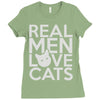 real men love cats Ladies Fitted T-Shirt