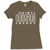 vinyl disc jockey dj Ladies Fitted T-Shirt
