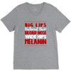big lips natural hair V-Neck Tee