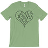 men's love heart outline valentine's day t shirt T-Shirt
