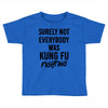 Surely Not Everybody Was Kung Fu Fighting Toddler T-shirt