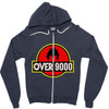 Over 9000 DBZ Vegeta Zipper Hoodie