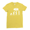 banksy funny human evolution indie Ladies Fitted T-Shirt