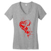 heartless splatter Women's V-Neck T-Shirt