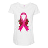 breast cancer pink ribbon Maternity Scoop Neck T-shirt