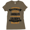 Super Cool Granddaughter Of A Freaking Awesome Grandpa Ladies Fitted T-Shirt