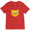 cat yellow V-Neck Tee