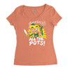 smash all the pots clearance Women's Triblend Scoop T-shirt