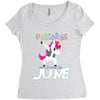 unicorns are born in june Women's Triblend Scoop T-shirt
