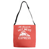 all aboard hot mess express train Adjustable Strap Totes