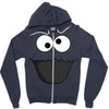 Cookie Monster Face Zipper Hoodie