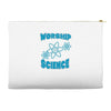 science worship funny geek atheist anti religion Accessory Pouches