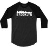 brooklyn city skyline silhouette 3/4 Sleeve Shirt
