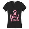 breast cancer pink ribbon Women's V-Neck T-Shirt