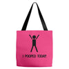 i pooped today t shirt large funny cool nerd geek humor vintage retro Tote Bags
