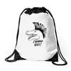 i wanna rock! Drawstring Bags
