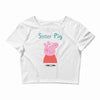 peppa pig sister pig Crop Top