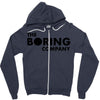 the boring company black logo Zipper Hoodie