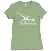 t rex hates push ups Ladies Fitted T-Shirt