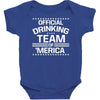 official drinking team 'merica Baby Bodysuit