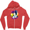 lesbian pride dragon Zipper Hoodie