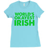 world's okayest irish Ladies Fitted T-Shirt