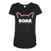 pussy roar - women's march alliance white logo Maternity Scoop Neck T-shirt