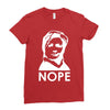nope Ladies Fitted T-Shirt
