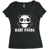 Baby Panda Women's Triblend Scoop T-shirt