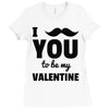 i moustache you to be my valentine Ladies Fitted T-Shirt