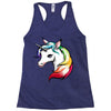 rainbow unicorn Racerback Tank