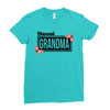 blessed grandma with flower Ladies Fitted T-Shirt