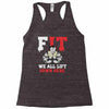 we all lift down here Racerback Tank