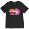 She Wants The D Dunkin Donuts V-Neck Tee
