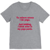 drink wine in ractangle V-Neck Tee