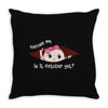 October Peeking Out Baby Girl Throw Pillow