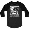 partly cloudy 100% getting wasted gift drugs drinking pissed bong fuun 3/4 Sleeve Shirt