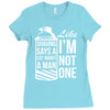 shaving says a lot about a man like Ladies Fitted T-Shirt