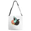 donut shark! Adjustable Strap Totes