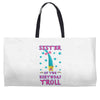 birthday troll sister Weekender Totes