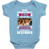 Never Underestimate A Man Who Watches Friends And Was Born in December Baby Bodysuit
