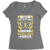 Never Underestimate the Strength of a Sarcoma Cancer Warrior Women's Triblend Scoop T-shirt