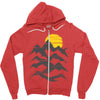 mountain ink Zipper Hoodie