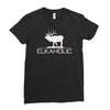 christmas gift elkaholic Ladies Fitted T-Shirt