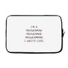 i write code Laptop sleeve