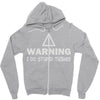 warning i do stupid things Zipper Hoodie