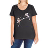 swan kick Ladies Curvy T-Shirt