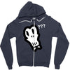 bad skull Zipper Hoodie