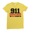 911 dispatcher heroes black logo Ladies Fitted T-Shirt